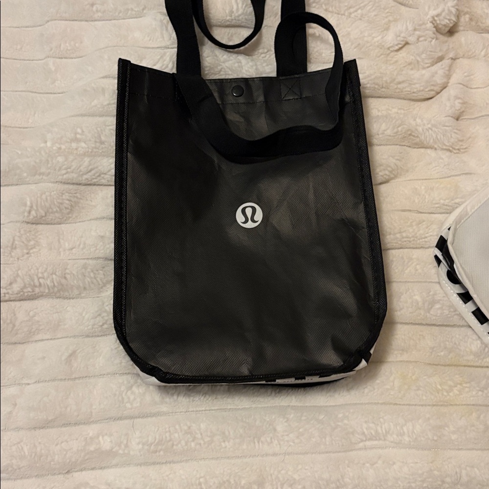 Lululemon Black and White SMALL Shopping Bag